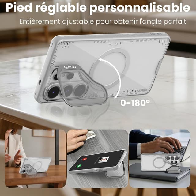 Detalle 2 de Coque Nillkin Iceblade Magnétique pour Samsung Galaxy S26 Ultra 5G (6,9 pouces) — transparente avec couvercle caméra