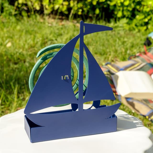 Detalle 2 de Baroni Home Porta Zampirone barca blu 17x5x18 cm