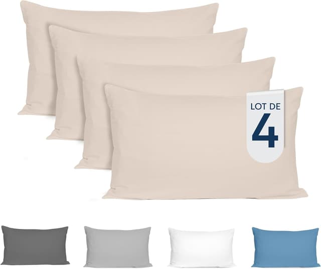 Detalle de Taies oreiller coton jersey 150 GSM 40x80