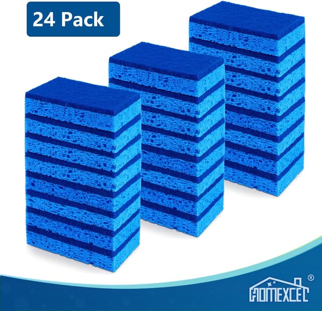 Thumbnail 6 de HOMEXCEL Kitchen Sponges (24 pcs) — Non-Scratch Dual-Sided Scrub & Wipe Sponges