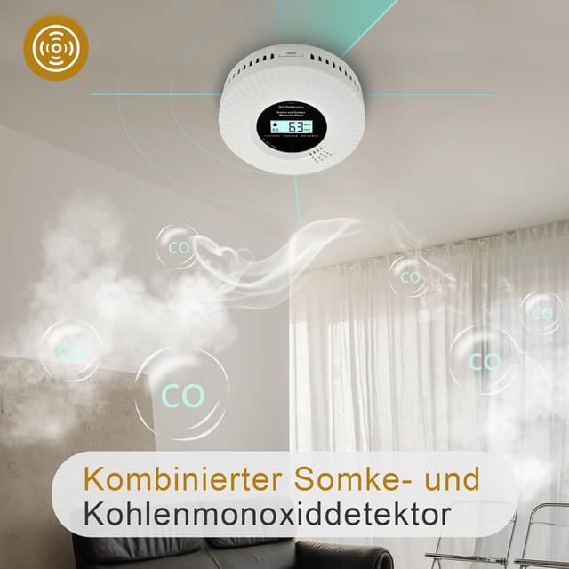 Thumbnail 4 de Kohlenmonoxid Rauchwarnmelder mit Sprachalarm
