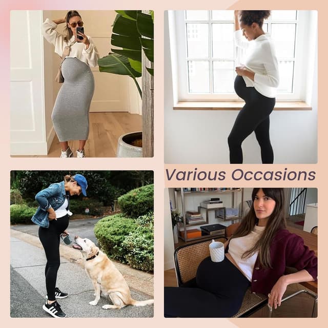 Thumbnail 1 de Maternity leggings with belly support