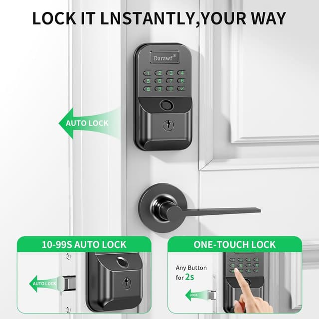 Thumbnail 2 de Smart Front Door Keyless Lock with Fingerprint 1 ๐