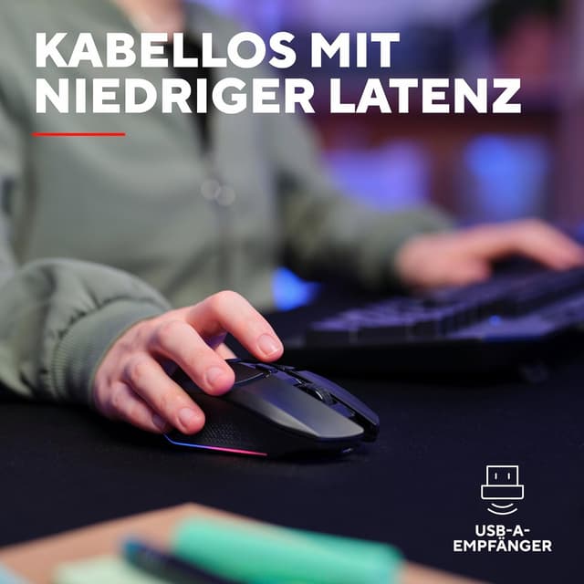 Detalle 2 de GXTrust Vylax 1108 kabellose Gaming-Maus mit 80 Stunden Akkulaufzeit, 800–4.800 DPI und 6 Tasten
