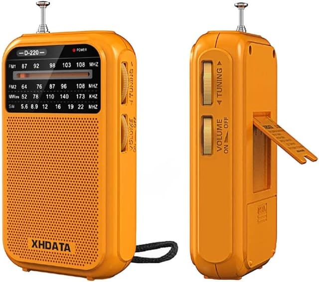 Detalle de XHDATA D220 Radio Portátil Pequeña FM AM SW