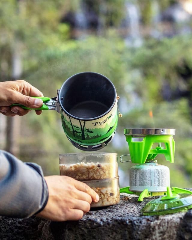 Detalle 2 de Fire-Maple FMS-X3 0.8 Litre Camping Stove with Electric Ignition, Wind-Resistant Pot Support (Green)