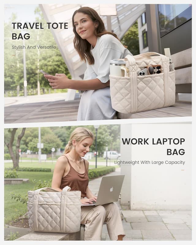 Thumbnail 5 de LOVEVOOK Handtasche Beige 15,6 Zoll Laptop