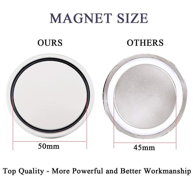 Detalle de Uolor Fishing Magnet (160 Kg / 353 LBS pull force) N35 round neodymium magnet for river retrieval