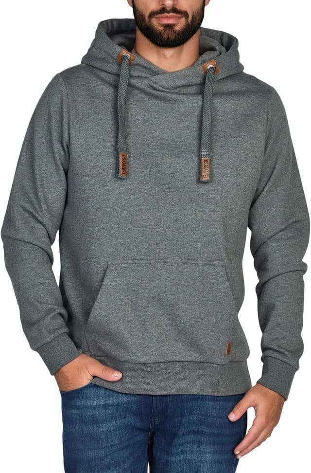 Detalle de riverso Hoodie Herren Regular Fit RIVNiklas – Kapuzenpullover mit Kängurutasche und Tunnelzug