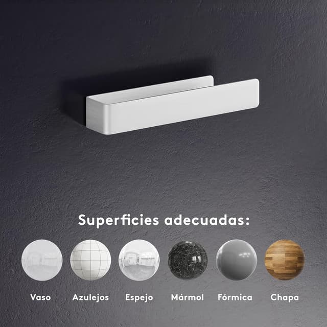 Thumbnail 6 de LIEBHEIM Toallero sin taladrar, cinta TESA, aluminio cepillado