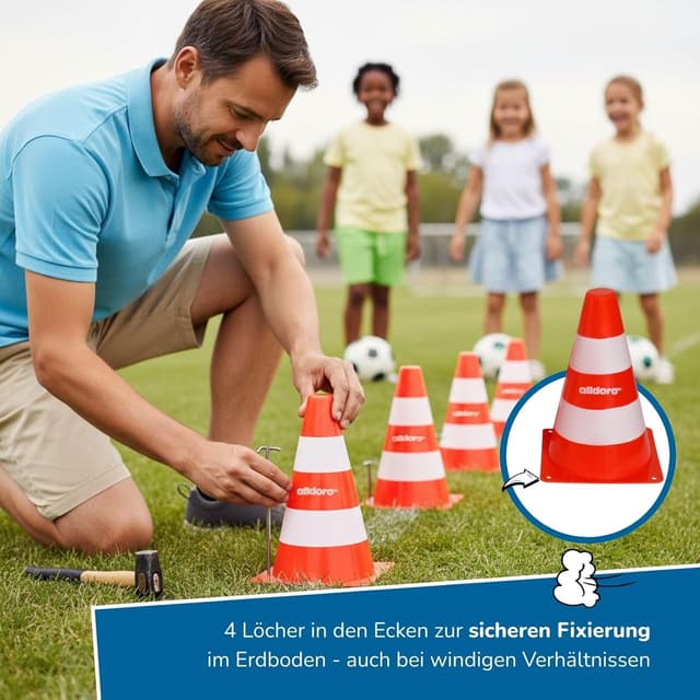 Detalle 2 de alldoro 60090 cônes d'avertissement 4 pièces