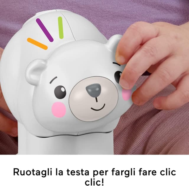 Detalle 2 de Fisher-Price Orso Polare Gattoniamo Insieme (JDL63): veicolo sensoriale da spingere e inseguire