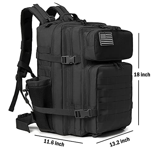 Detalle de QT&QY Mochila táctica militar 45L con sistema MOLLE y compartimento para portátil (hasta 17")