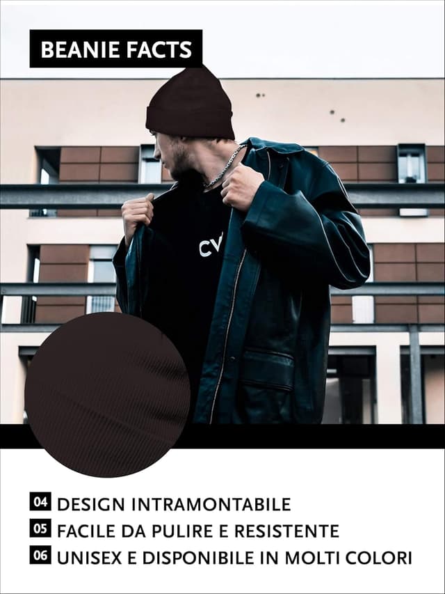 Detalle de Berretto invernale beanie classico