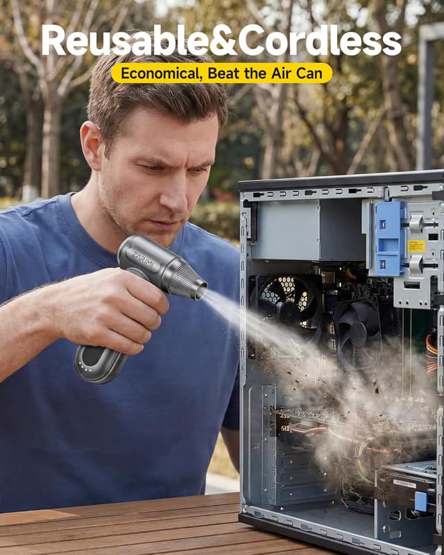 Thumbnail 3 de ZARIMI Electric Compressed Air Duster (170,000RPM) Cordless Reusable Air Blower