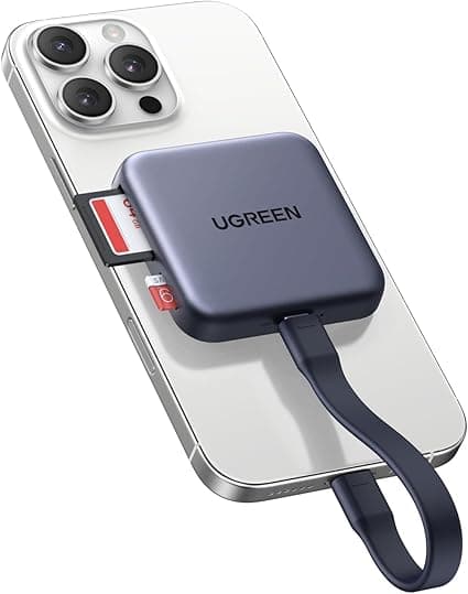 Detalle de UGREEN Lector Magnético SD/TF 4.0 UHS II USB-C 100W 💾