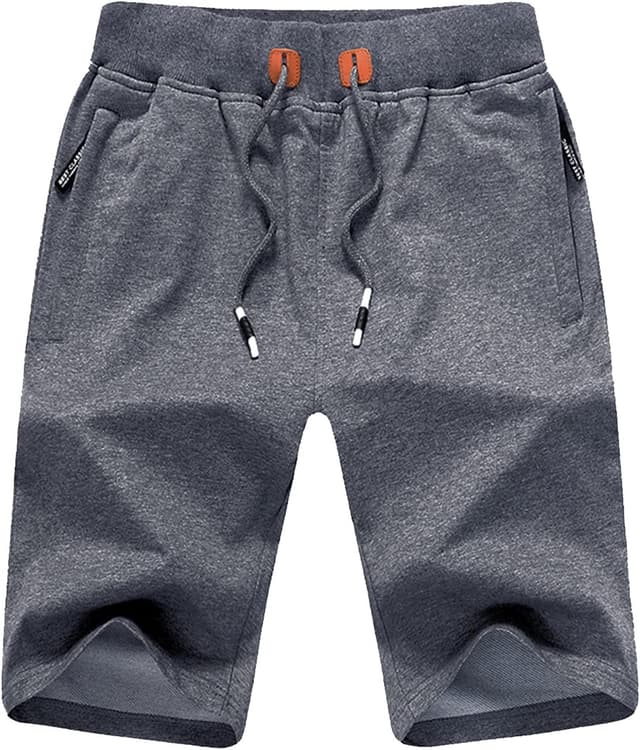 Thumbnail 6 de JustSun men’s casual sports jogger shorts with elastic waist and zip pockets