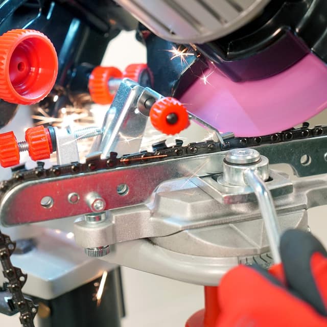 Detalle 2 de Oregon professionelle 230V Tisch-/Wand Sägeketten-Schleifmaschine (410-230) – zum Schärfen von Kettensägen