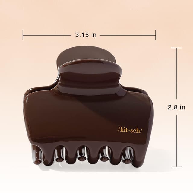 Detalle 2 de Kitsch Plastic Puffy Claw Clip 3.15" for Thick Hair đ