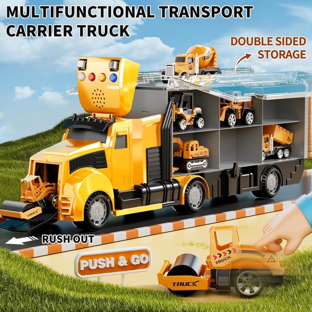 Detalle de NIPLOOOW Construction Trucks Toy Set for Ages 3–9 🚚