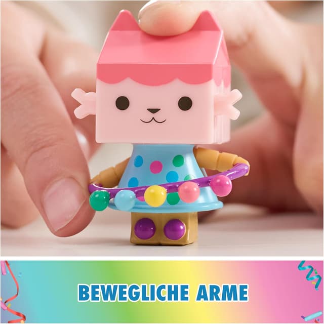 Detalle 2 de DREAMWORKS Gabby’s Dollhouse Bobble Kitty Möbel-Pack von Baby Box – Katzenfigur mit Puppenhausmöbeln & Zubehör ab 3 Jahren