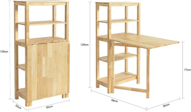 Thumbnail 2 de SoBuy FWT70-N table pliante 98x126cm 🍽