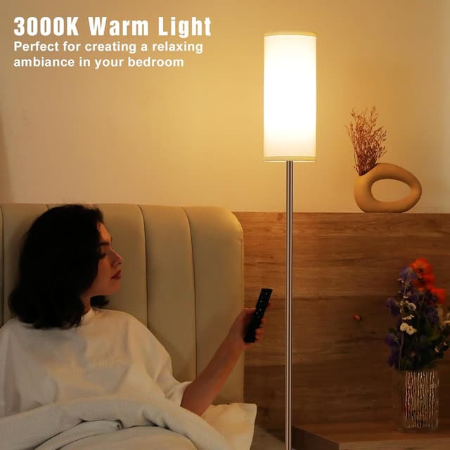 Thumbnail 6 de Aooshine 64in Floor Lamp with Brown Pole