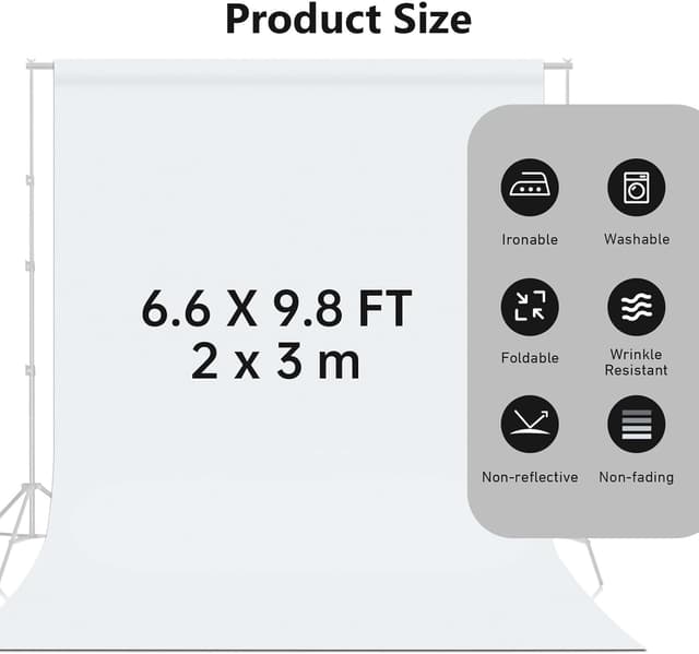 Thumbnail 1 de YZNT 2x3m White Backdrop