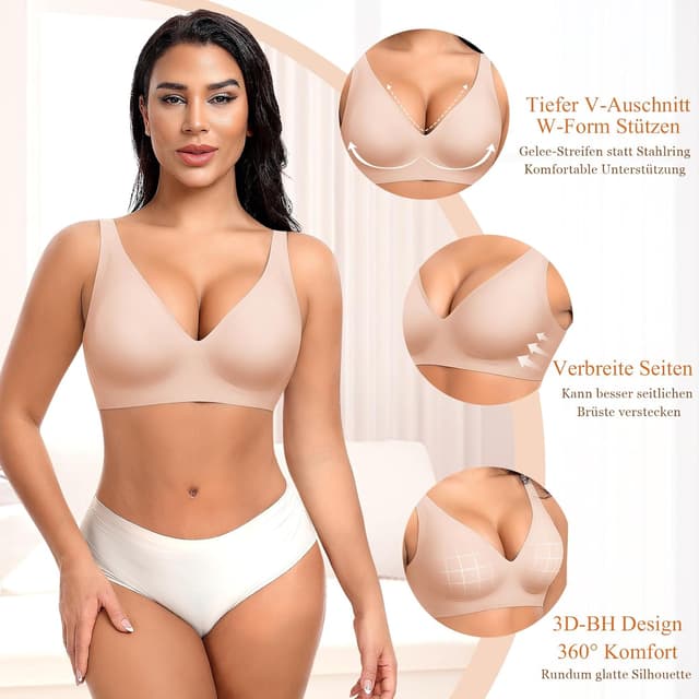 Detalle 2 de Ganado Damen BH V-Ausschnitt ohne Bügel