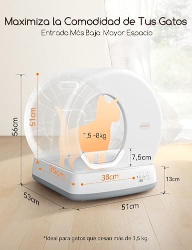 Thumbnail 7 de MeoWant Arenero autolimpiable extragrande con app 🐱