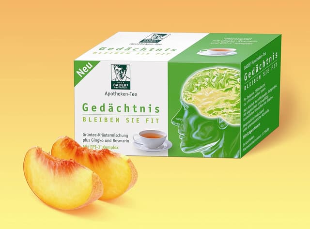 Thumbnail 2 de BADERs Gedächtnis-Tee Gedächtnisgrüner Tee, Melisse, Ginkgo 2x20 Filter