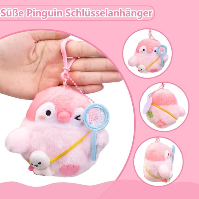 Detalle 2 de Pinguin Plüsch Schlüsselanhänger 8x7x9 cm