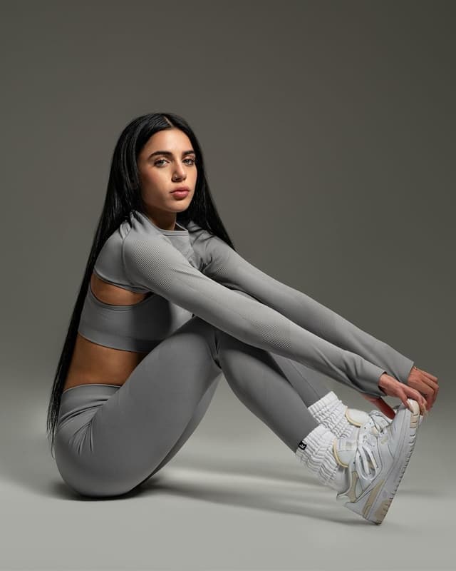 Detalle de Kamo Fitness Cozy 3-Pair Pack Scrunch Long Crew Socks for Women (Size 5-9)