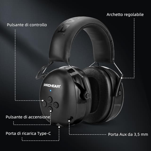 Thumbnail 4 de PROHEAR 037 Cuffie Antirumore SNR 30dB