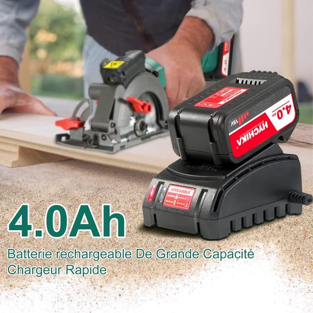 Thumbnail 3 de HYCHIKA Scie Circulaire Sans Fil 18V 3500RPM