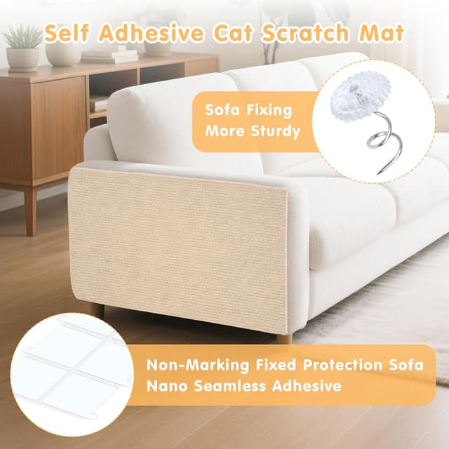 Detalle de Qoosea Alfombra Rascador 200×40 cm