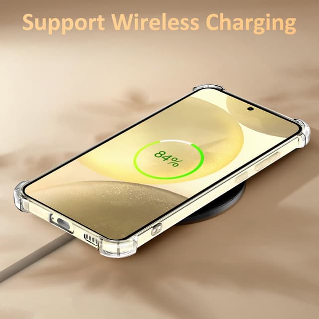 Thumbnail 6 de CAROKI Clear Case for Samsung Galaxy S24 (Black Star) – shockproof transparent TPU bumper cover