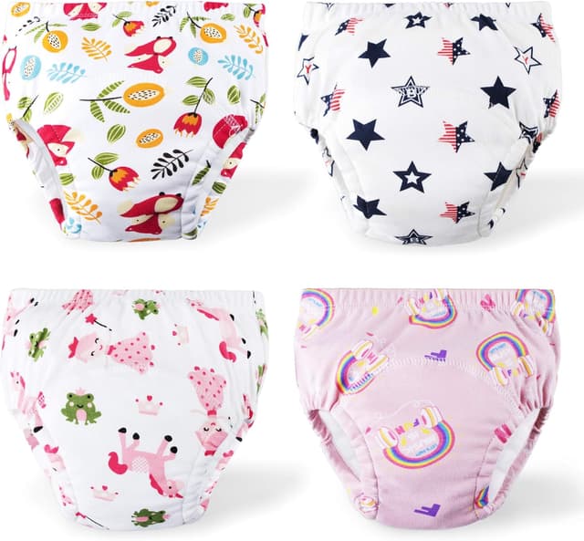 Detalle de Heekcaa Potty Training Underwear for Girls (4 Pack) – Waterproof toddler training pants