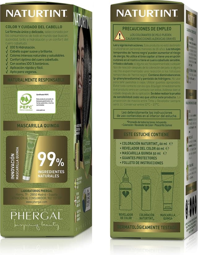 Thumbnail 5 de NATURTINT Biobased Tinte Permanente Sin Amoníaco 1N Negro 🍃