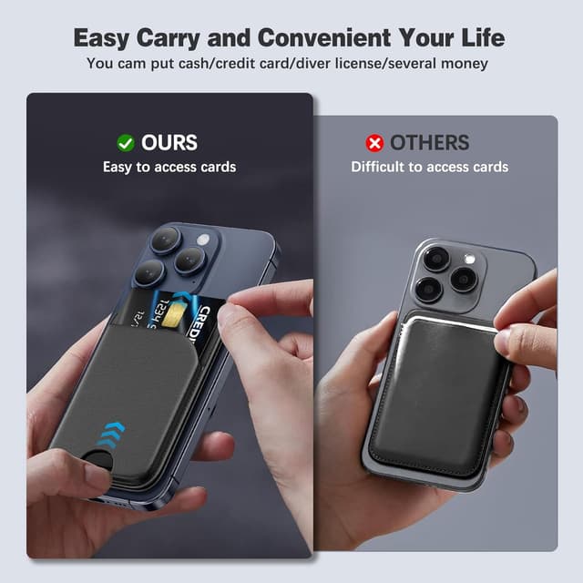 Thumbnail 5 de QYQBOON Mag-Safe Leather Wallet for iPhone 17