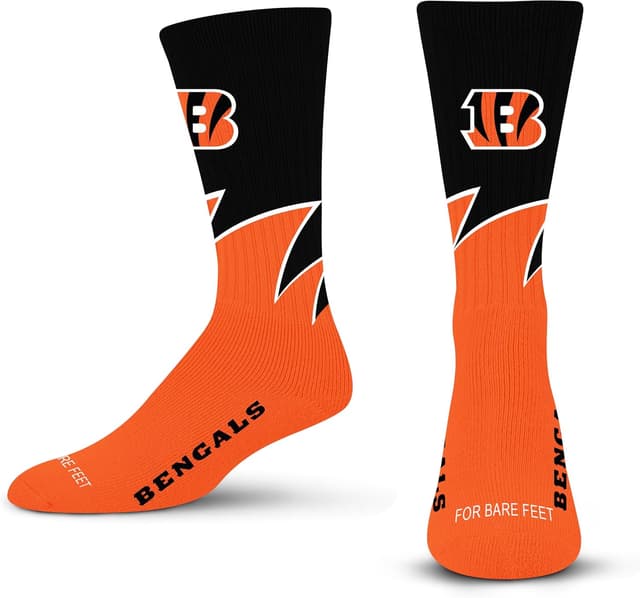 Thumbnail 6 de For Bare Feet NFL Unisex Black Wave Crew Socks (Buffalo Bills), Large