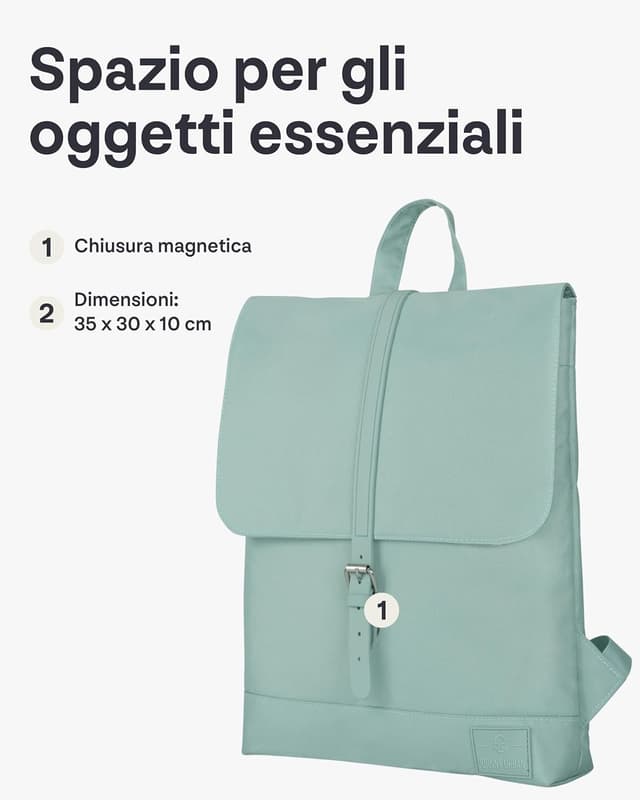 Detalle de Johnny Urban Mia zaino donna piccolo da viaggio e lavoro con porta PC 16" e tessuto idrorepellente (7 litri)