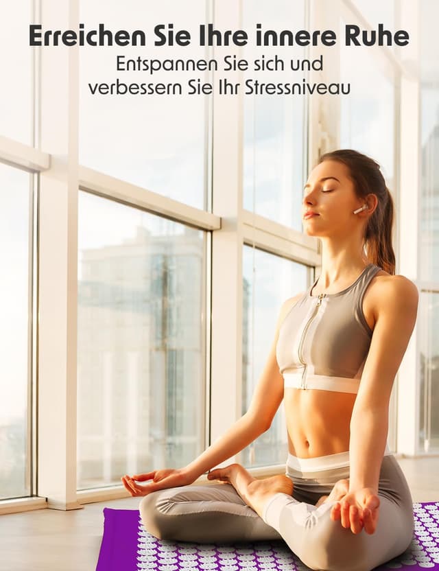 Detalle 1 de LifeGoods Akupressurmatte mit Kissen – Akupunktur-/Schmerz- & Stressmassage für Rücken und Nacken