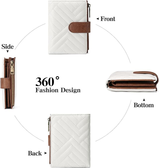 Detalle 2 de GAEKEAO Damen-Geldbörse klein mit RFID-Blockierung und Reißverschlusstasche