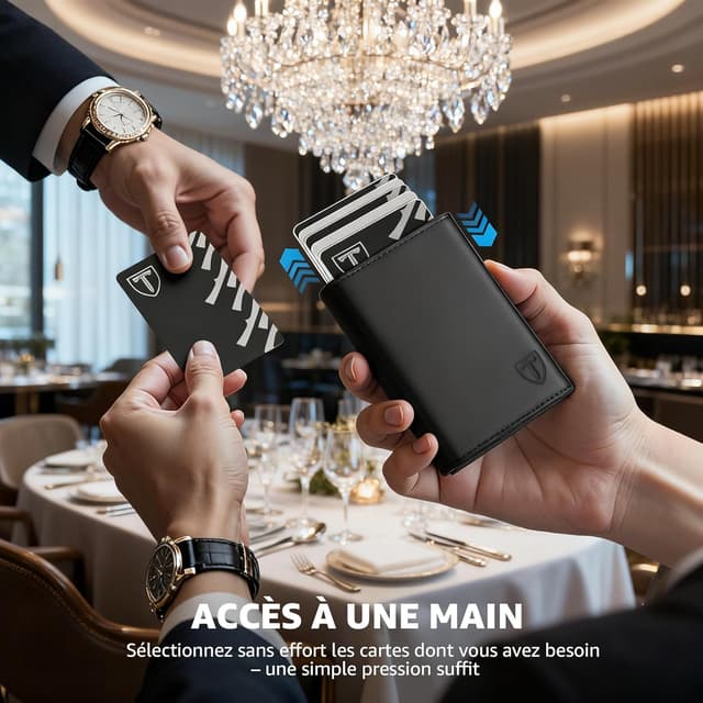 Thumbnail 3 de TENBST Portefeuille homme cuir élégant 👛