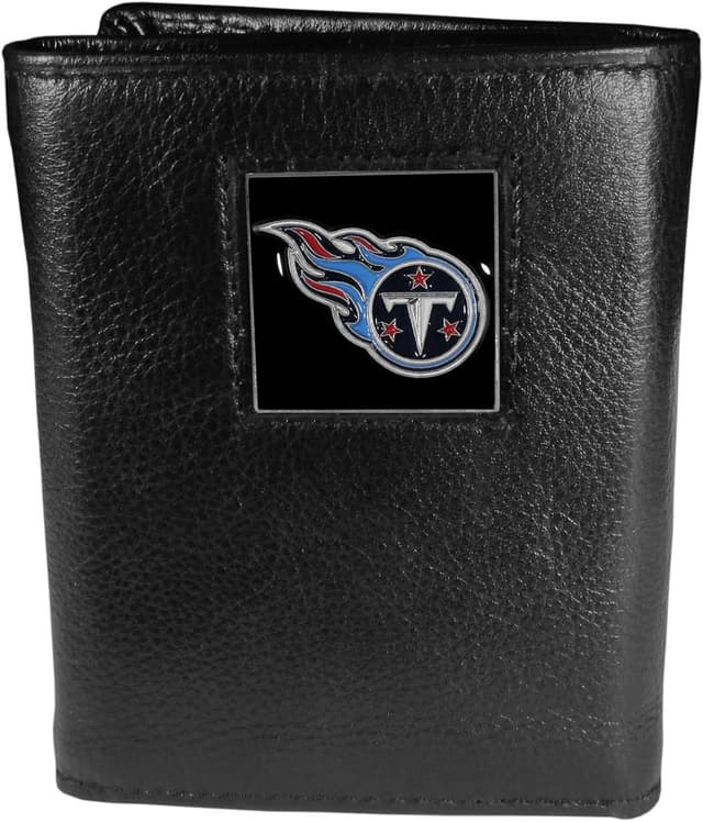 Detalle de Siskiyou Sports Men’s Deluxe Leather Tri-Fold Wallet (Gift Box Packaging)