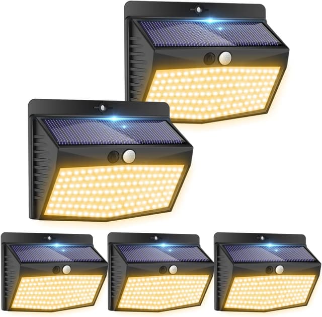 Thumbnail 6 de Peasur Solarlampen für Außen mit Bewegungsmelder – 4er Set Sicherheits-Wandleuchten mit 3 Modi, IP65