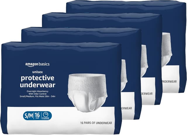 Imagen de Amazon Basics Unisex Protective Underwear Overnight 64 count 🩲 en OfertitasTOP