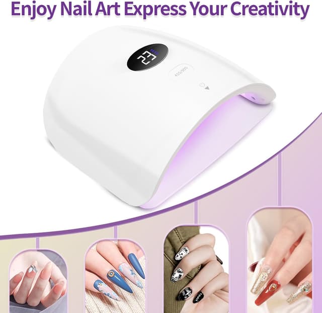 Thumbnail 6 de LASONAS Cordless UV LED Nail Lamp 48W (24 LEDs, dual 365nm+405nm) with smart sensor and LCD timers