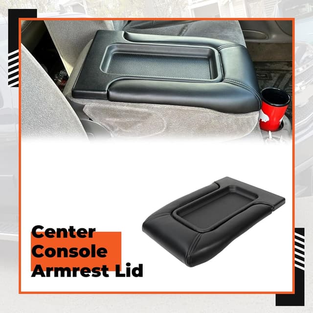 Detalle de ECOTRIC Center Console Lid (Black) Replacement for 1999-2007 Chevy Silverado, Tahoe, Suburban, GMC Sierra & More